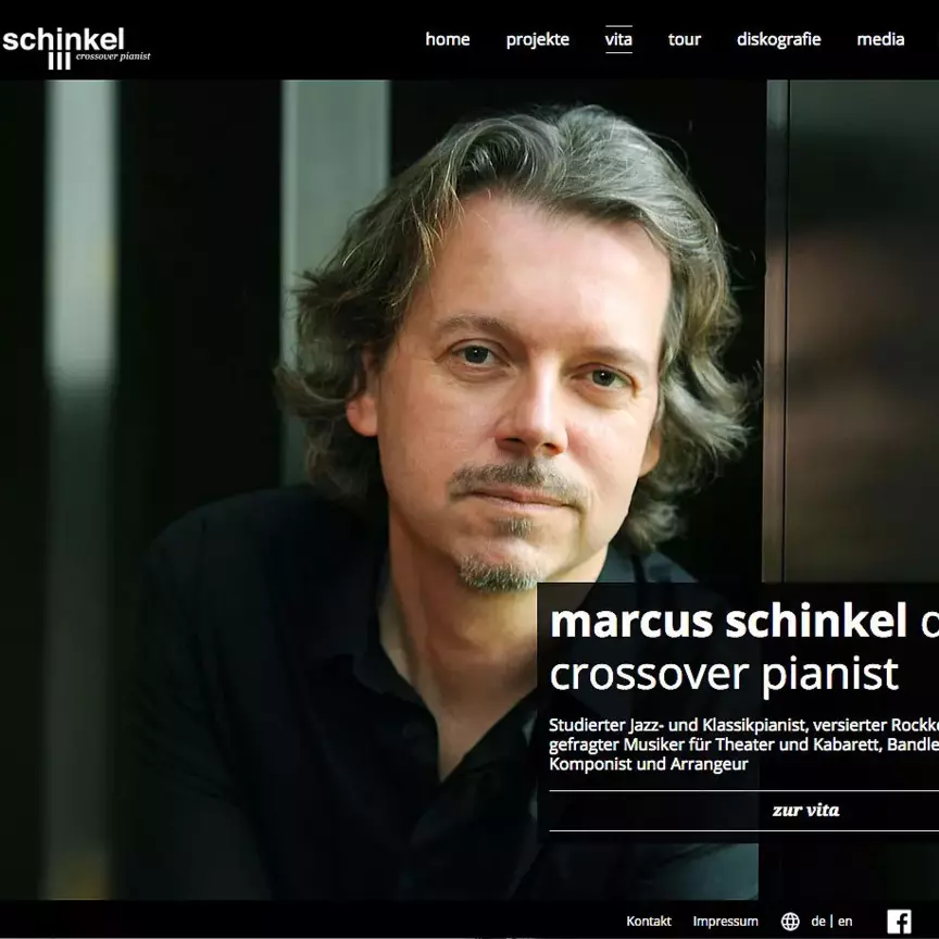 Screenshot der Website von Marcus Schinkel