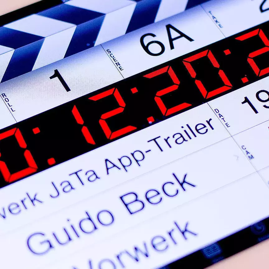 BECKDESIGN Filmklappe zum Vorwerk JaTa App-Trailer