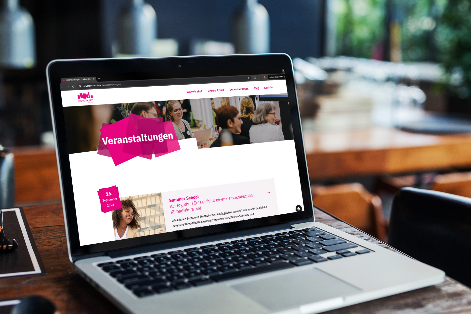 Website UniverCity Bochum, umgesetzt von der Werbeagentur BECKDESIGN