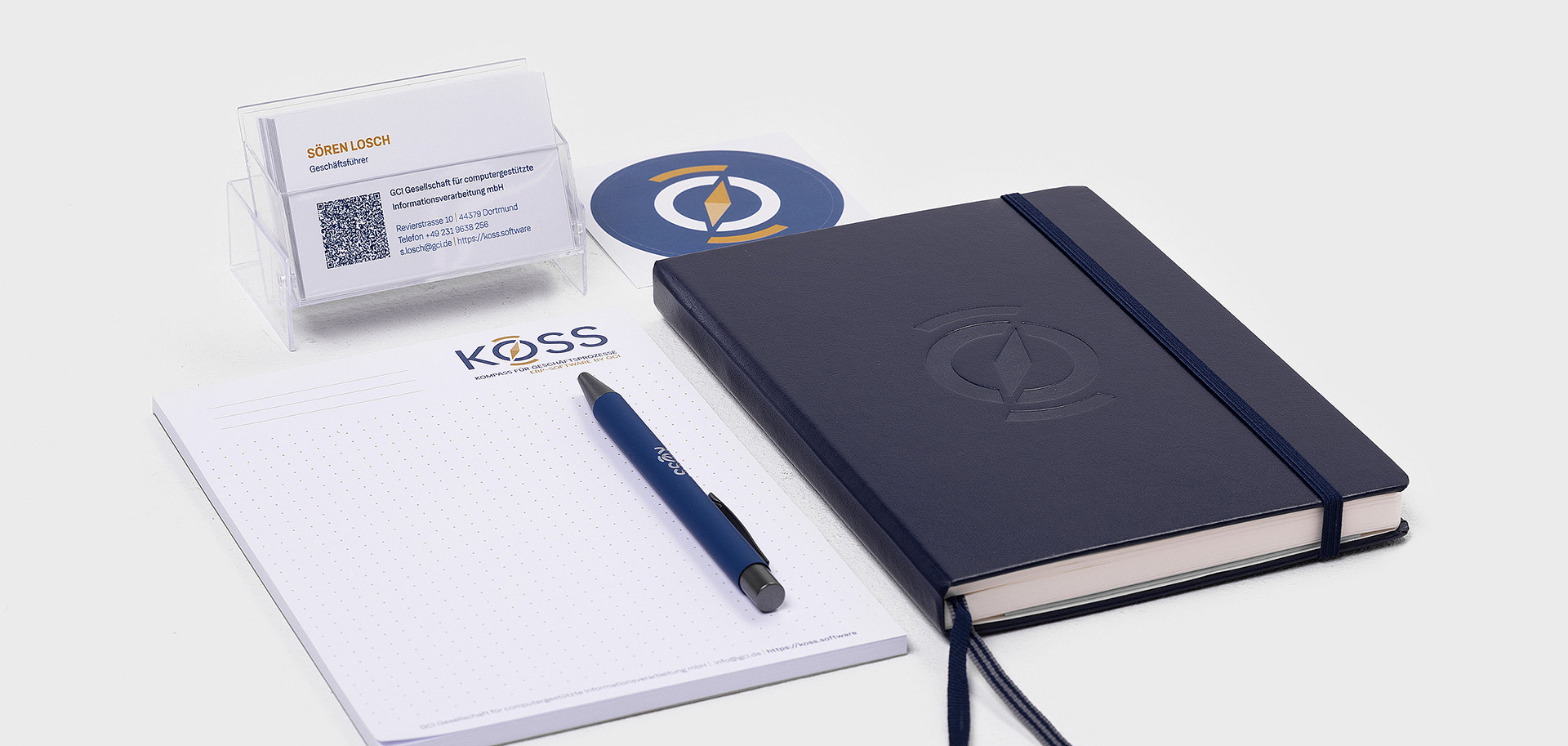 Corporate Design für KOSS ERP-Software – Referenzprojekt BECKDESIGN Beschriftung: Rebranding-Projekt KOSS