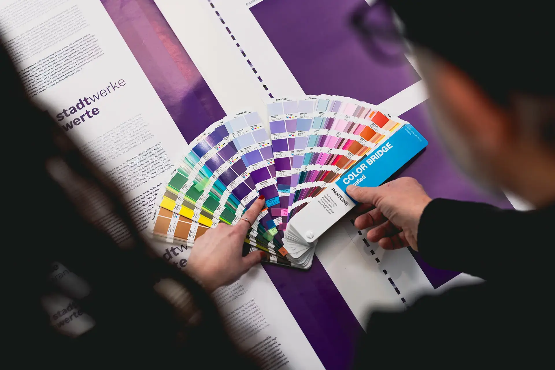 Farbpalette für das neue Erscheinungsbild im Rebranding-Prozess bei BECKDESIGN