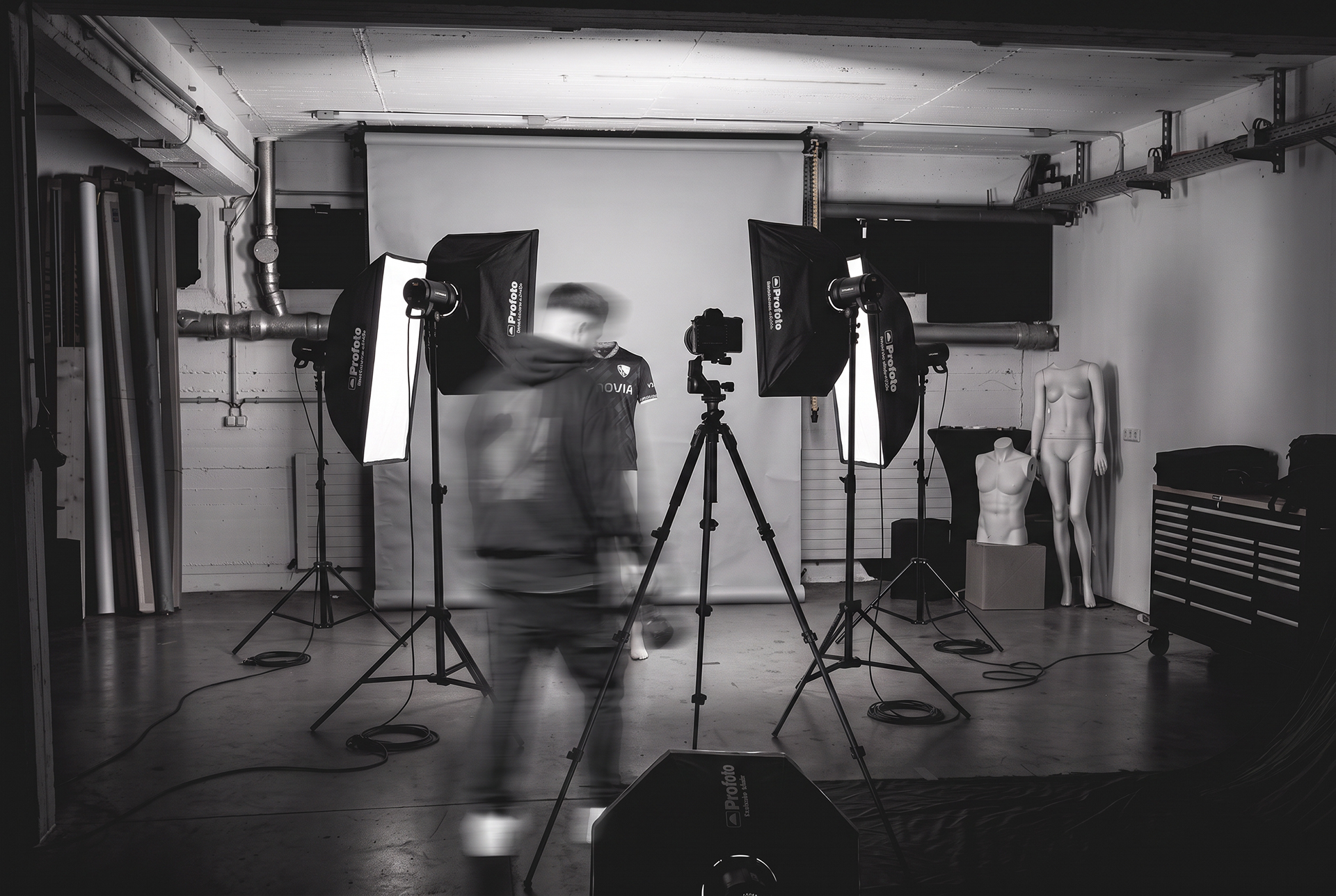 Fotoshooting mit professioneller Lichttechnik im BECKDESIGN Content Studio in Bochum