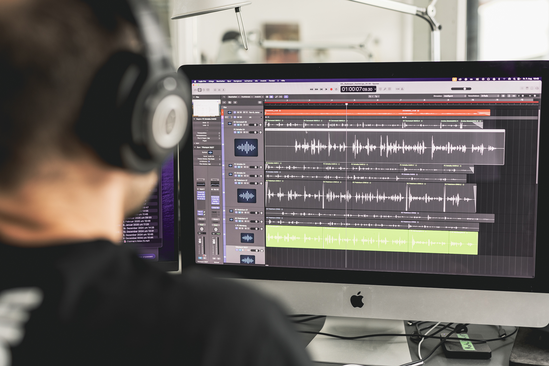 Detailaufnahme Tonschnitt: Sounddesign für Unternehmensvideos bei der Agentur für Videoproduktion BECKDESIGN